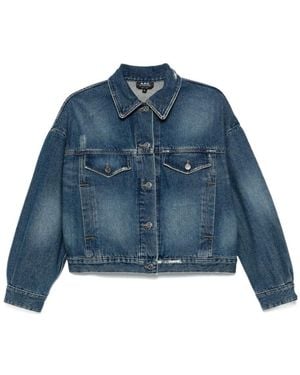 A.P.C. Buttoned Denim Jacket - Blue
