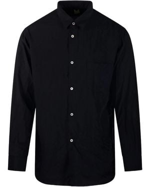 Comme des Garçons Comme Des Garçons Shirt Crinkled Pocket Poplin Shirt - Blue