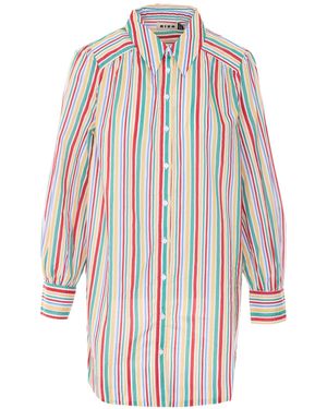 RIXO London Ashlynn Striped Shirt - White