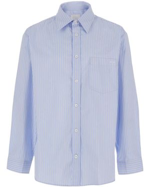A.P.C. Striped Classic Collar Shirt - Blue
