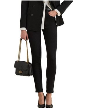 Ralph Lauren Lauren High-Waist Skinny Jeans - Black