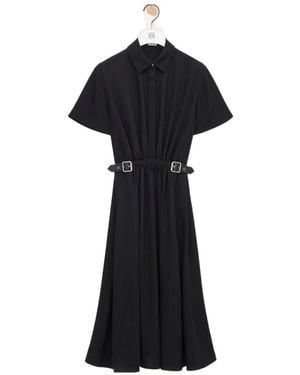 Loewe Belted Midi Dress - Black