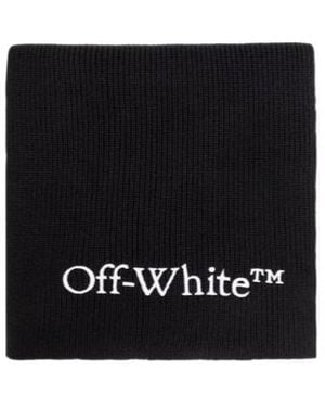 Off-White c/o Virgil Abloh Logo Embroidered Scarf - Black