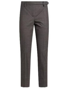 Brunello Cucinelli Minimalist Solid Straight-Leg Trousers - Grey