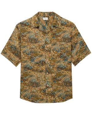Saint Laurent All-Over Patterned Button-Up Shirt - Green