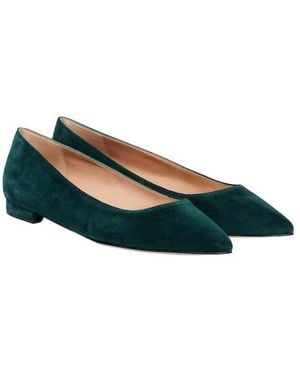 Gianvito Rossi Suede Ballet Flats - Blue