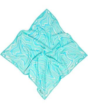 PUCCI Pucci Abstract Silk Scarf - Blue