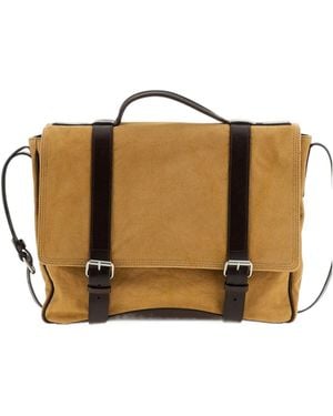 Dries Van Noten Logo Shoulder Bag - Brown
