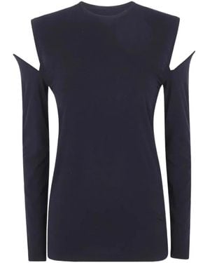 Junya Watanabe Long Sleeved Cut-Out T-Shirt - Blue