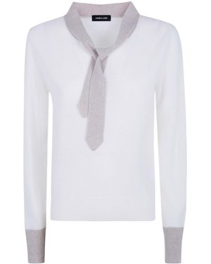 Anneclaire Long-Sleeved Jumper - White