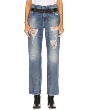 RTA Denim Pants With Belt Loops - Blue