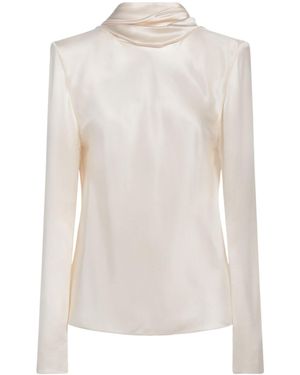 Saint Laurent Draped Design Cover-Up - White