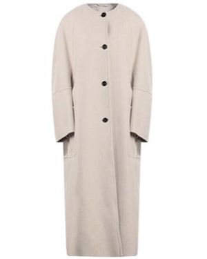 Max Mara Solid-Color Cashmere Coat - Natural