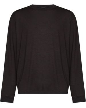 Studio Nicholson Ribbed Crewneck Knitted Top - Black