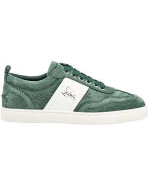 Christian Louboutin Round Toe Lace-Up Trainers - Green