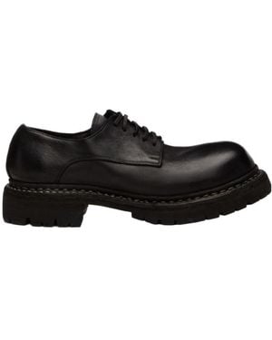 Guidi Leather Lace-Up Shoes - Black