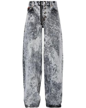 Martine Rose Acid-Wash Zip-Fly Jeans - Gray