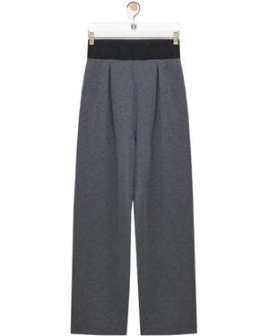 Loewe Elastic Waist Casual Pants - Gray