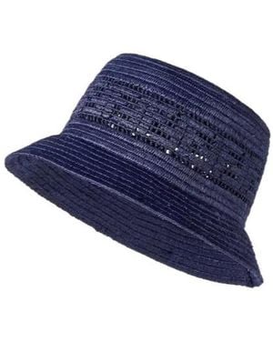 Fendi Raffia Bucket Hat - Blue