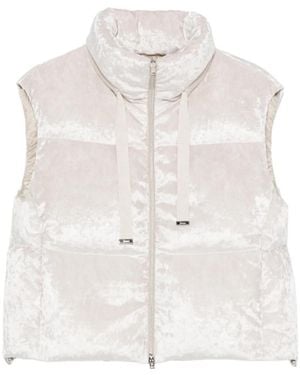 Herno Quilted Textured Gilet - White