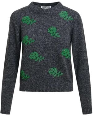 Essentiel Antwerp Korine Embellished Knitted Jumper - Green