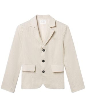 FRAME The Striped Smart Blazer - White