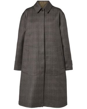 The Row Palomar Reversible Wool And Silk Coat - Grey