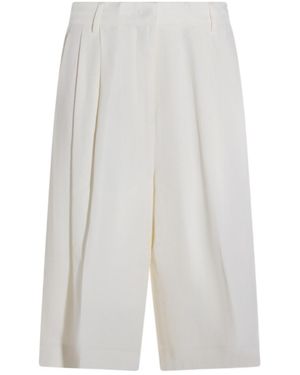 Fabiana Filippi Pleated Bermuda Shorts - White