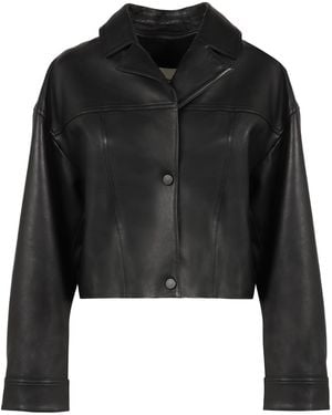 Yves Salomon Buttoned Jacket - Black