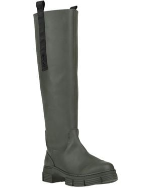 Ganni Solid Colour Rain Boots - Green