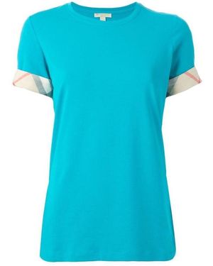 Burberry Classic Checked Short-Sleeved T-Shirt - Blue