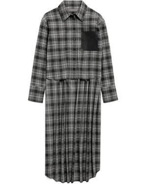 Balenciaga Long-Sleeve Train Shirt - Grey