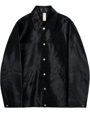 sunflower Lapel Leather Jacket - Black