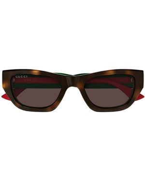 Gucci Eyewear Cat-Eye Frame Sunglasses - Multicolor