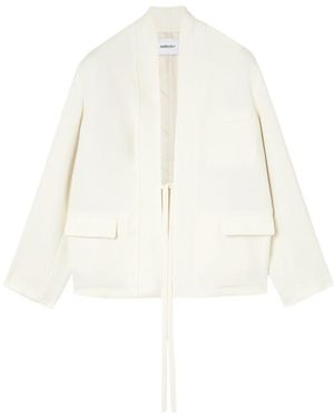 Ambush Deep V-Collar Casual Jacket - White