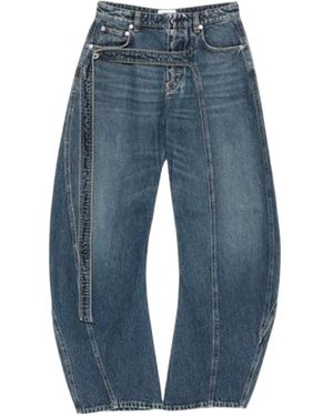 Jean Paul Gaultier Low-Rise Denim Trousers - Blue