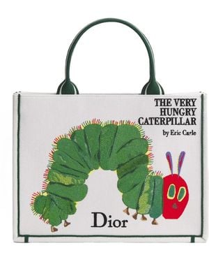 Dior Medium Book Tote With Strap - Green