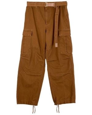 Sacai X Carhartt Wip Duck Cotton Pants - Brown