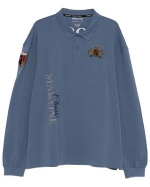 Martine Rose Logo Polo Shirt - Blue
