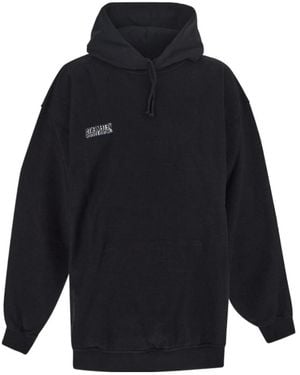 Vetements Logo Drawstring Hoodie - Blue