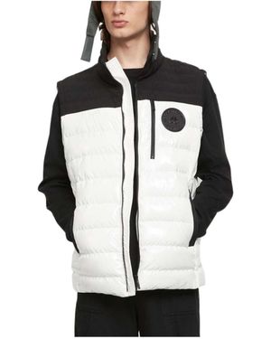 Moose Knuckles Down Vest With Standing Neck - White