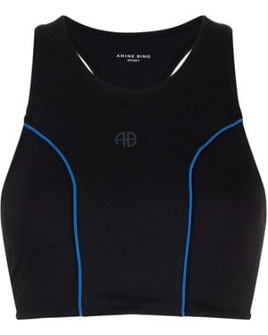 Anine Bing Bria Racer Back Top - Black