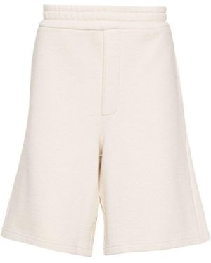 Prada Triangle-Logo Track Shorts - White