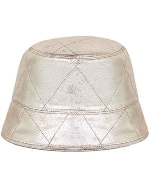 Brunello Cucinelli Lamé Bucket Hat - White