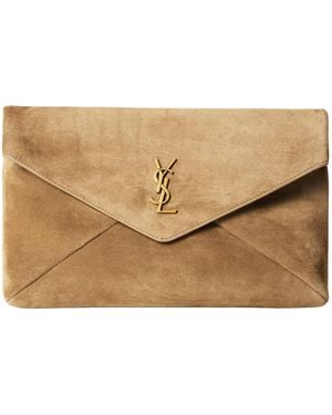 Saint Laurent Minimalist Clutch Bag - Natural