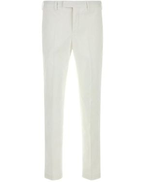 Pt Pantaloni Casual Trousers With Belt Loops - White