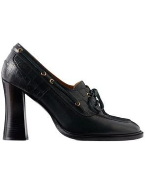 Bally Saule Croc-Effect Leather Court Shoes - Black