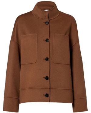 Max Mara Long-Sleeved Casual Jacket - Brown