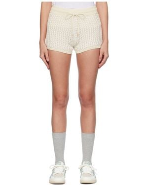 Amiri Crochet Shorts - White