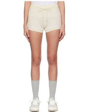 Amiri Crochet Shorts - White